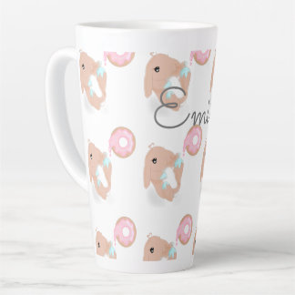 Tasse Latte Mignonne lapin caricature lapin Donut Motif Enfant