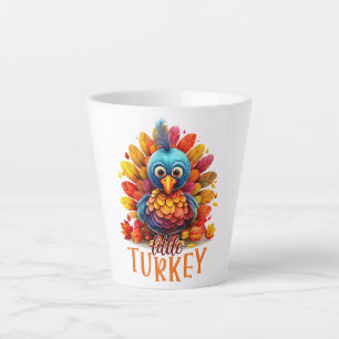 Tasse Latte Mignonne Turquie Thanksgiving