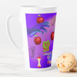 Tasse Latte Mikitiez crâne rouge toxique pomme vegan été