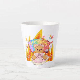 Tasse Latte Mikitiez été en peluche d'ours gelée feu de vin ro