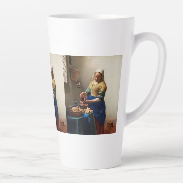 Tasse Latte Milkmaid Kitchen Maid par Johannes Vermeer (Droite)