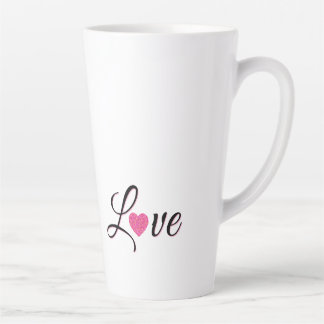Tasse Latte Minimal Dotted Heart Design