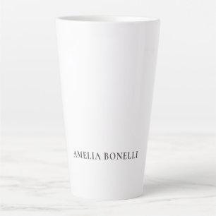 Tasse Latte Minimaliste Classique Professionnel Simple