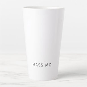 Tasse Latte Minimaliste Moderne Simple Ajoutez Votre Nom