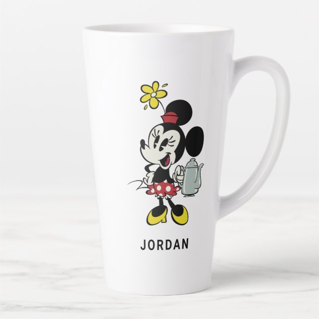 Tasse Latte Minnie française | Minnie avec théière (Droite)