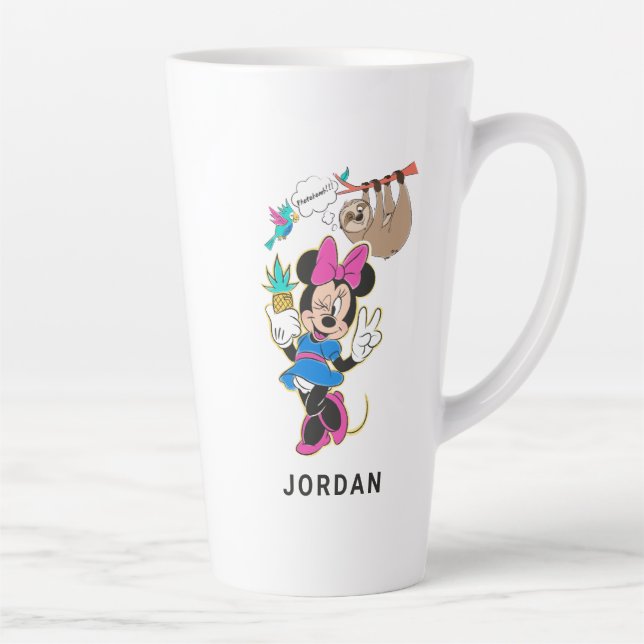 Tasse Latte Minnie Mouse et Sloth | Photobomb (Droite)