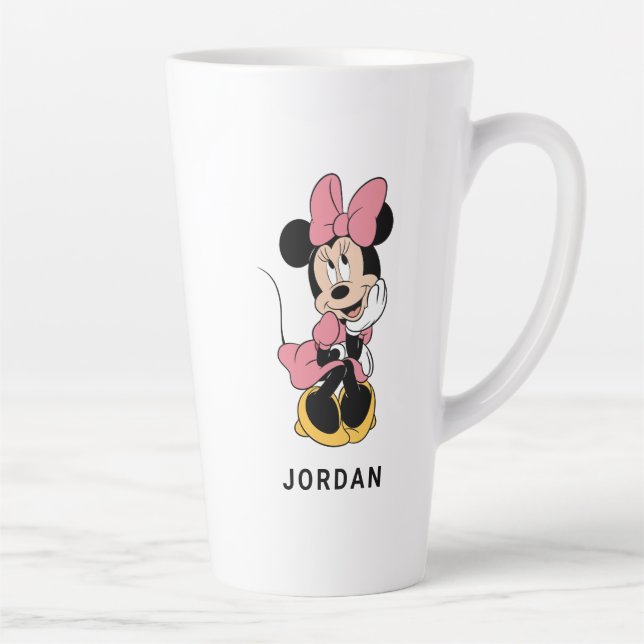 Tasse Latte Minnie Mouse | Posing in Pink (Droite)