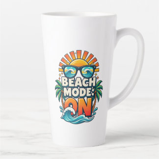 Tasse Latte Mode Plage : Prêt
