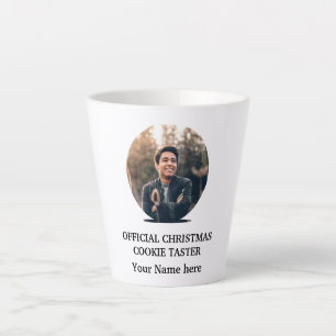 Tasse Latte Modèle photo de cookie de Noël moderne personnalis