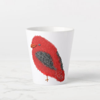 Tasse Latte Modern cute cardinal Christmas