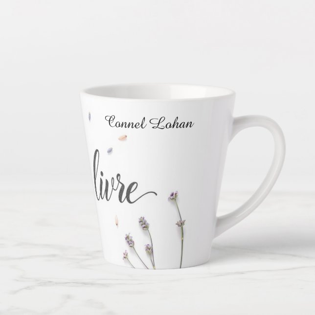 Tasse Latte Modern L'Art de Vivre Aesthetic Personalized (Droite)