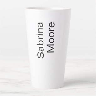 Tasse Latte Modern Minimalist Plain Professional Ajouter un no