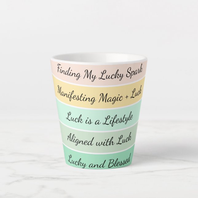Tasse Latte Modern St. Patrick’s Day Gradient (Devant)