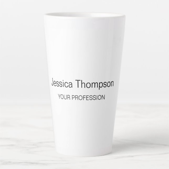 Tasse Latte Moderne élégant Plain Simple Professionnel (Devant)