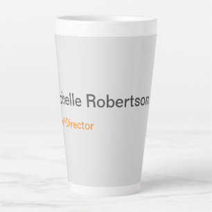 Tasse Latte Moderne minimaliste simple Ajouter son propre nom