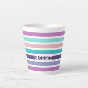 Tasse Latte Moderne Pastel Striped Christian BLESSEE