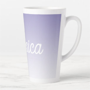 Tasse Latte (Modifiable) Ombre couleur violet clair et votre t