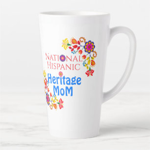 Tasse Latte Mois du patrimoine national hispanique   Fier mama
