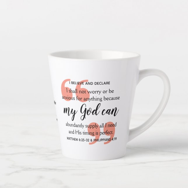 Tasse Latte MON DIEU PEUT L'Affirmation chrétienne positive (Droite)