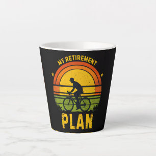 Tasse Latte Mon Plan De Retraite Passionné De Cyclisme