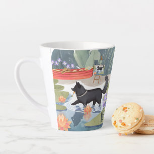 Tasse Latte MONETZ PETIT chien noir HELPER