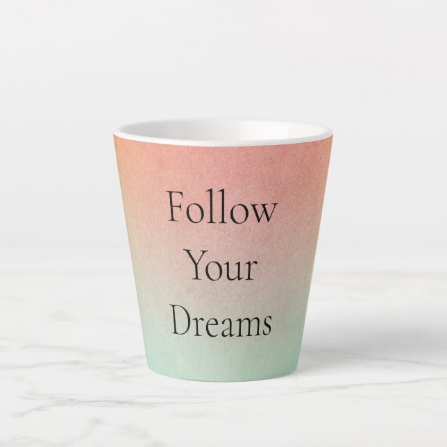 Tasse Latte Monnaie de pêche orange (Devant)