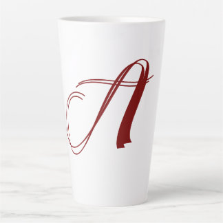 Tasse Latte Monogram Initial Name Minimal Script Wedding Gift