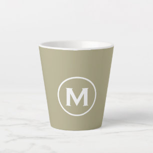 Tasse Latte Monogramme classique minimal