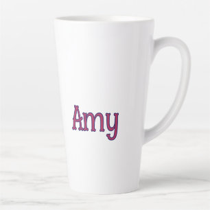 Tasse Latte monogramme de nom personnalisé simple minimaliste