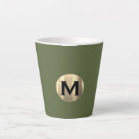 Monogramme d'or vert olive moderne