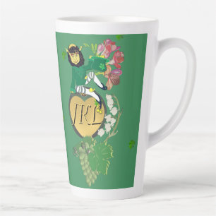 Tasse Latte Monogramme Leprechaun Floral