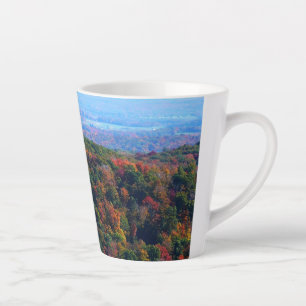 Tasse Latte Montagnes Appalaches en automne
