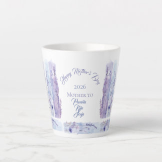 Tasse Latte Mother's Day 2026 Brush Strokes Wildflowers 