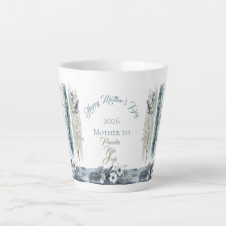 Tasse Latte Mother's Day 2026 Brush Strokes Wildflowers 