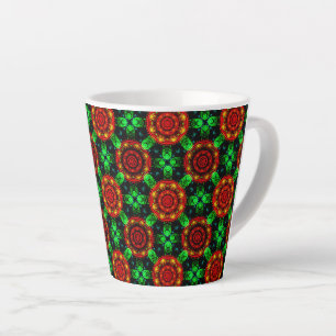 Tasse Latte Motif abstrait élégant boho moderne floral #504