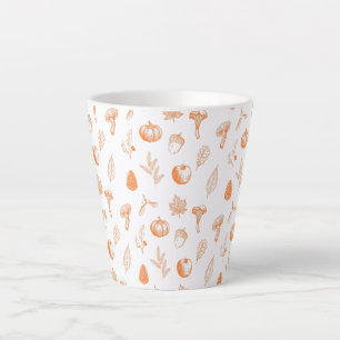 Tasse Latte Motif Automnal Cosy