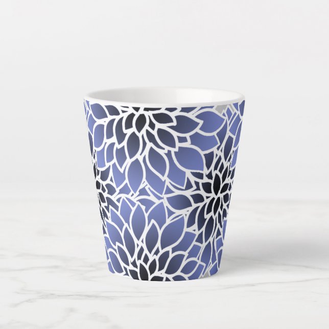 Tasse Latte Motif Blue Dahlia (Devant)