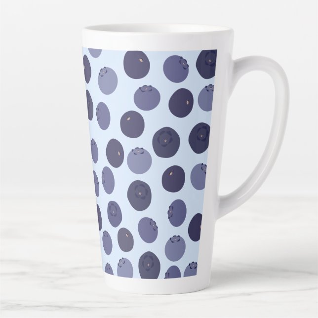 Tasse Latte Motif Blueberry (Droite)