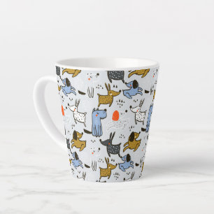 Tasse Latte Motif chien mignon Doodle
