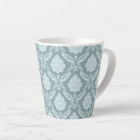 Motif damassé rococo Canard bleu+ sarcelle