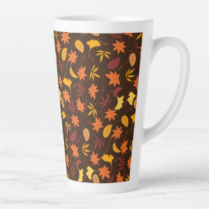 Tasse Latte Motif de chêne de la fête de Thanksgiving