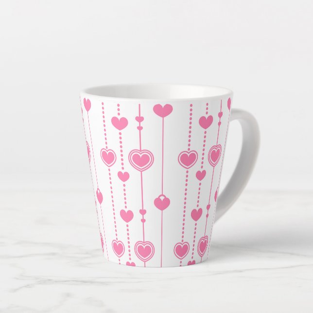 Tasse Latte Motif de coeur 26 (Angle droit)