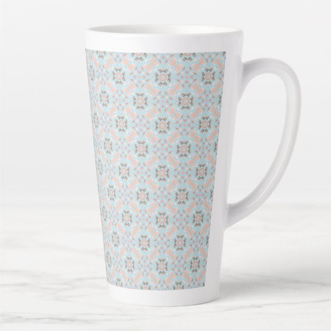 Tasse Latte Motif de coquillages en continu (Droite)
