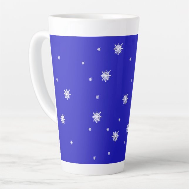 Tasse Latte Motif de danse Snowflake (Angle gauche)