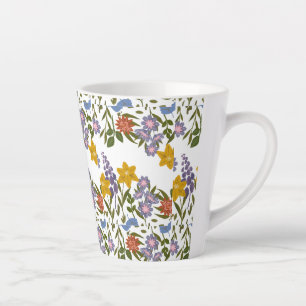 Tasse Latte Motif de fleurs