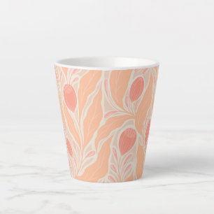 Tasse Latte Motif de fleurs