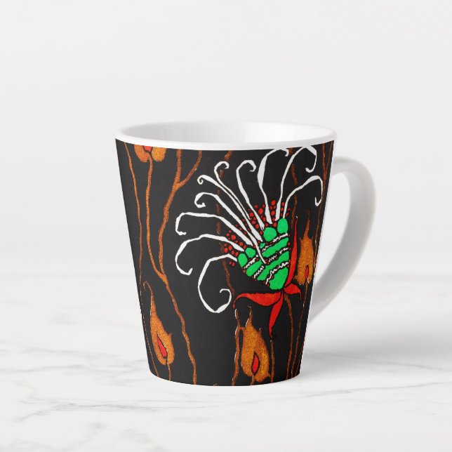 Tasse Latte Motif de fleurs sauvages (Angle droit)