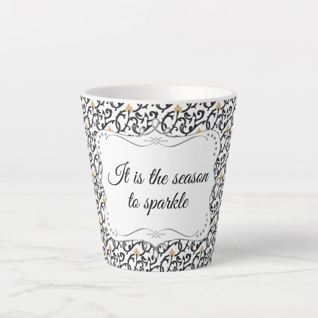 Tasse Latte Motif de Noël élégant personnalisé (Devant)