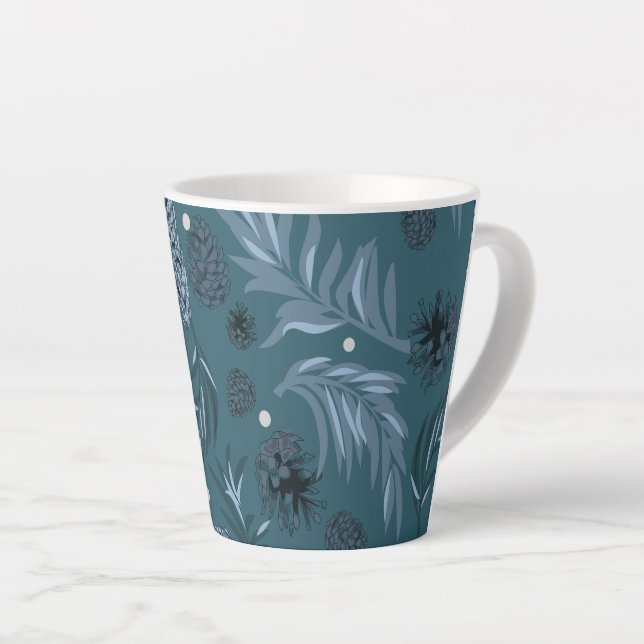 Tasse Latte Motif de Noël, Pine Snow 12 (Angle droit)