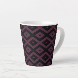 Tasse Latte Motif de prune et de diamant noir